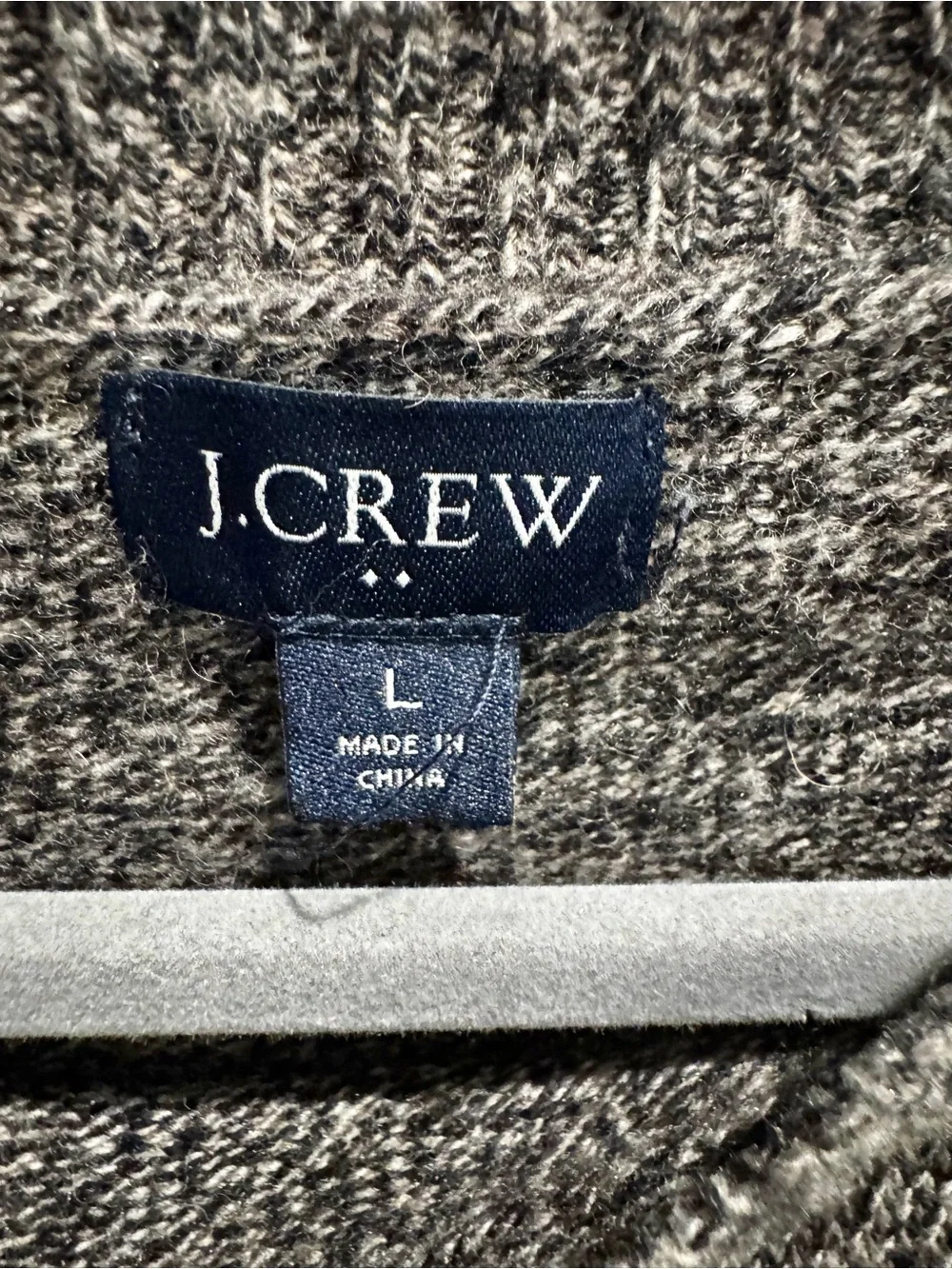 J. Crew Gray Marled Crewneck Sweater
